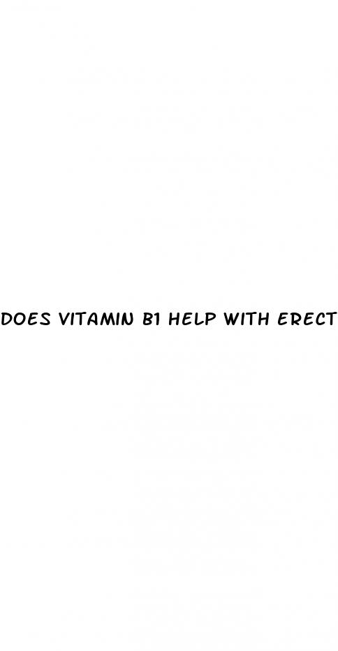 does vitamin b1 help with erectile dysfunction