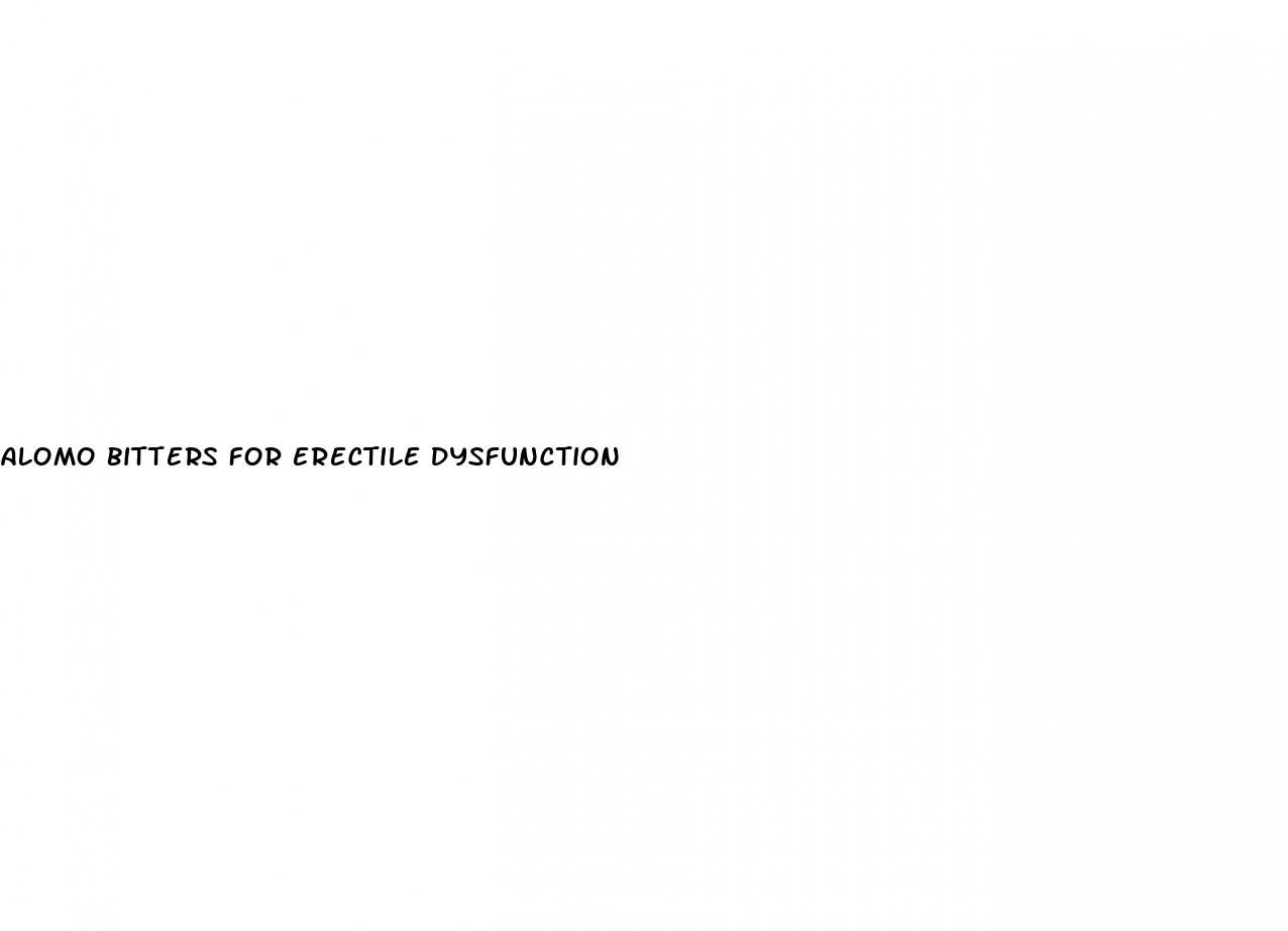 alomo bitters for erectile dysfunction