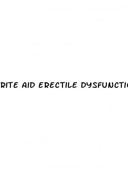 rite aid erectile dysfunction