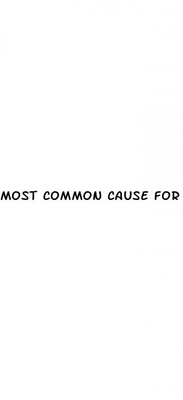 most common cause for erectile dysfunction
