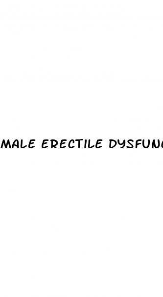 male erectile dysfunction age