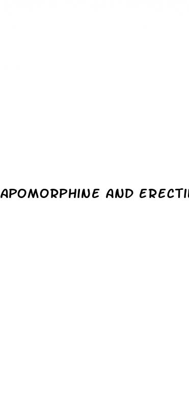 apomorphine and erectile dysfunction