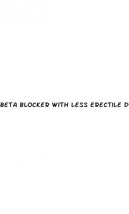 beta blocker with less erectile dysfunction