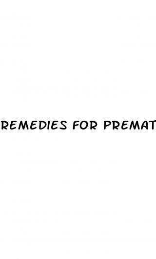 remedies for premature ejaculation and erectile dysfunction