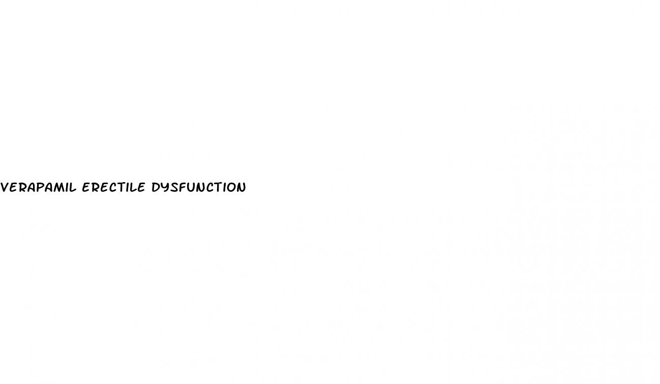 verapamil erectile dysfunction