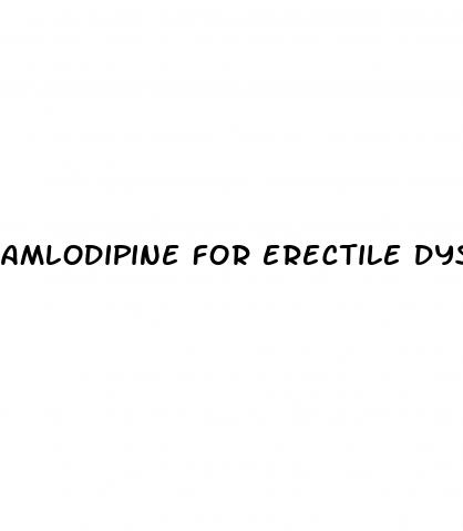 amlodipine for erectile dysfunction