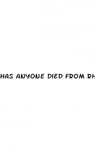 has anyone died from rhino pills