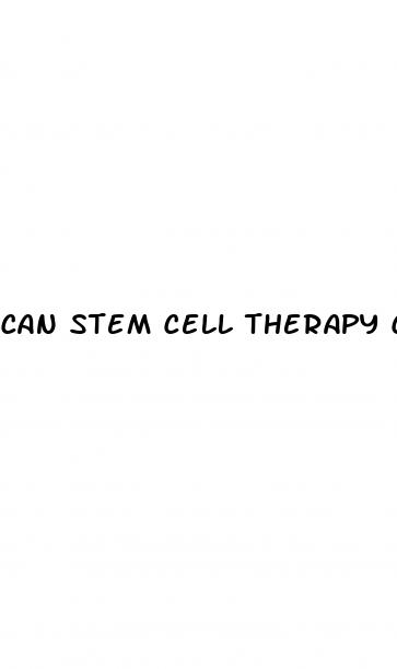 can stem cell therapy cure erectile dysfunction