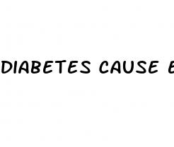 diabetes cause erectile dysfunction