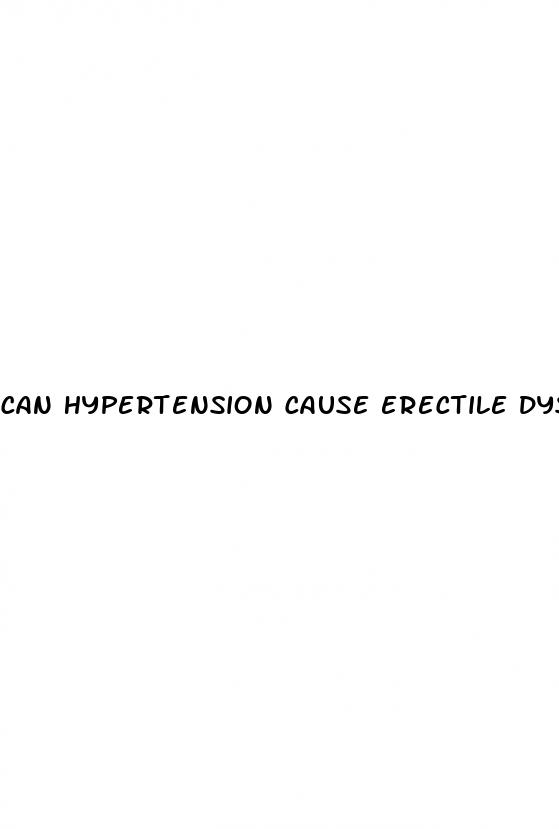 can hypertension cause erectile dysfunction