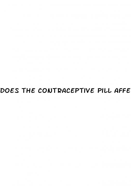 does the contraceptive pill affect your sex drive