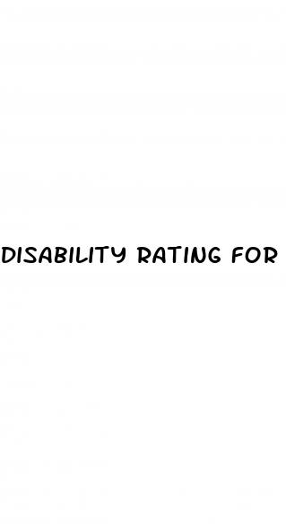 disability rating for erectile dysfunction