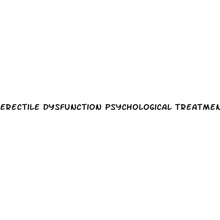 erectile dysfunction psychological treatment