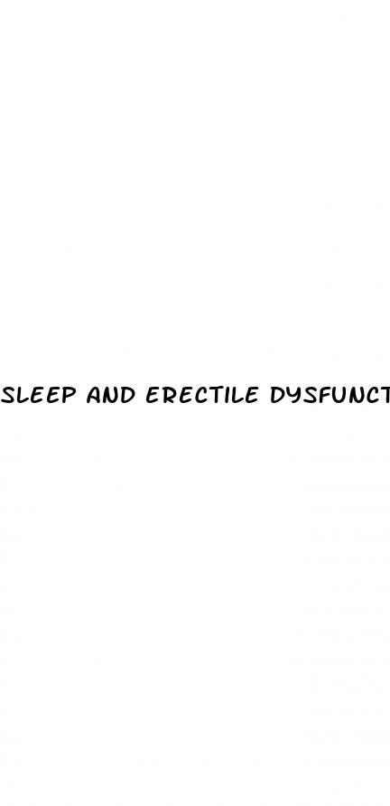 sleep and erectile dysfunction