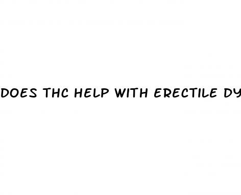 does thc help with erectile dysfunction