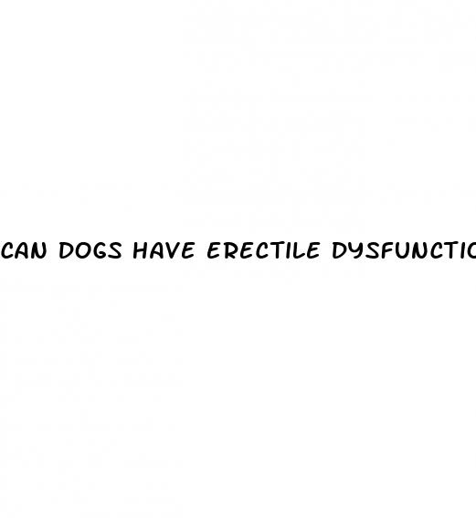 can dogs have erectile dysfunction