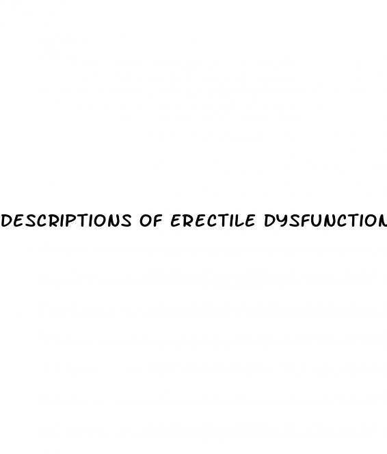 descriptions of erectile dysfunction