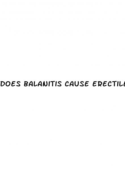 does balanitis cause erectile dysfunction