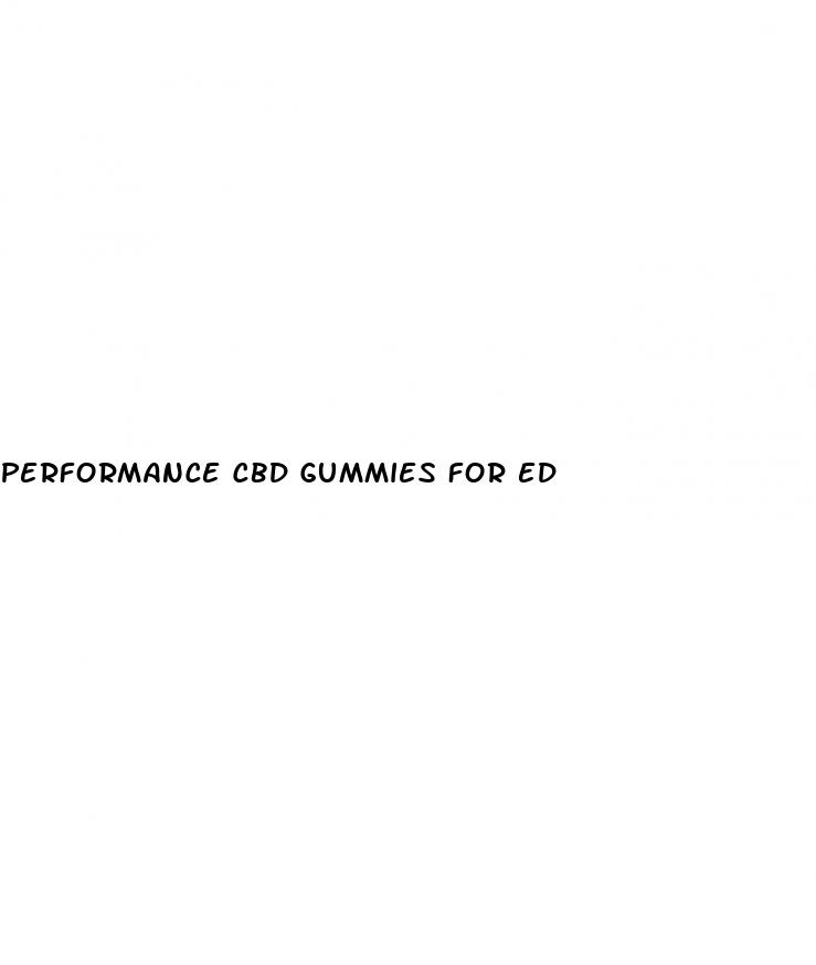 performance cbd gummies for ed