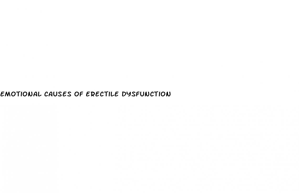 emotional causes of erectile dysfunction