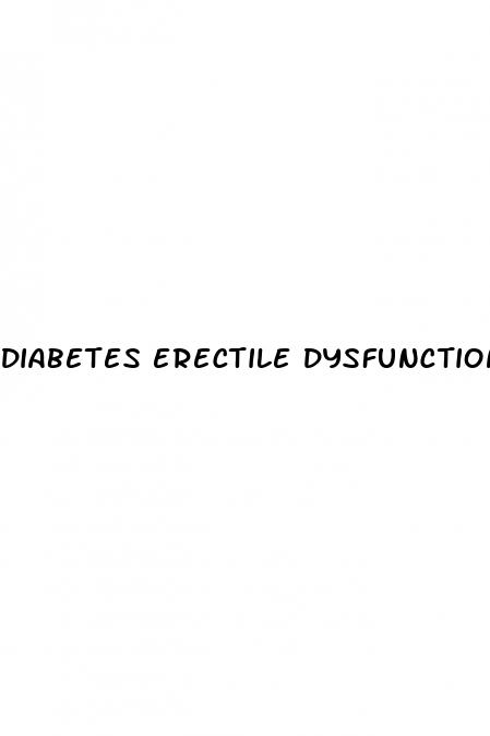diabetes erectile dysfunction risk