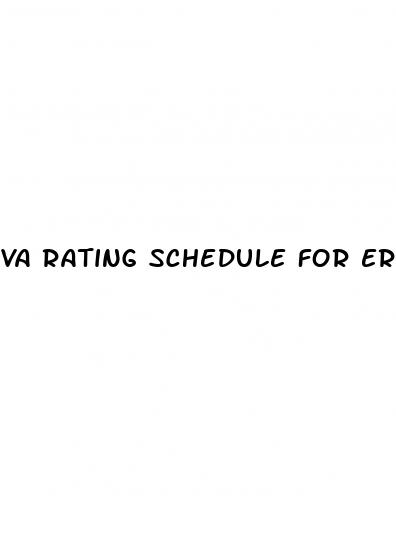va rating schedule for erectile dysfunction