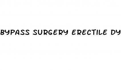 bypass surgery erectile dysfunction