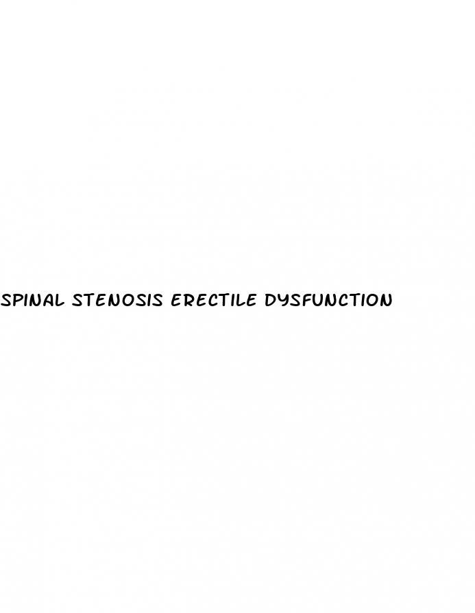 spinal stenosis erectile dysfunction