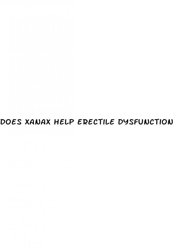 does xanax help erectile dysfunction