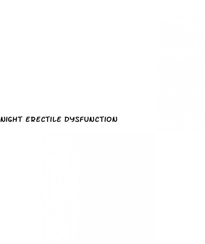 night erectile dysfunction
