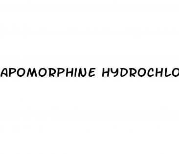 apomorphine hydrochloride erectile dysfunction