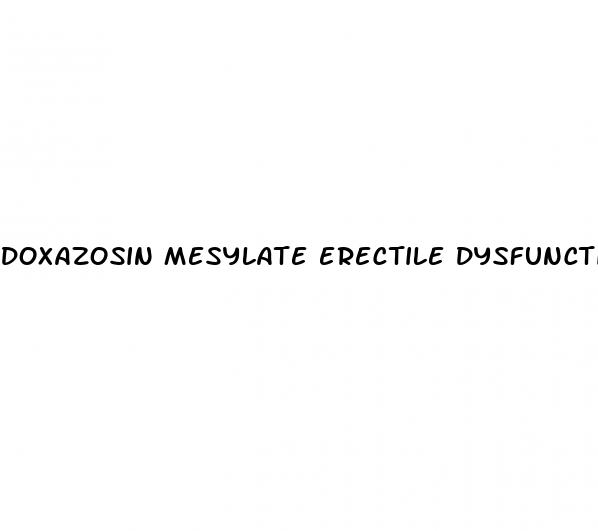 doxazosin mesylate erectile dysfunction