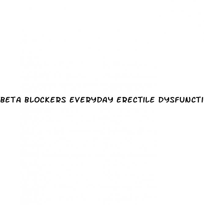 beta blockers everyday erectile dysfunction
