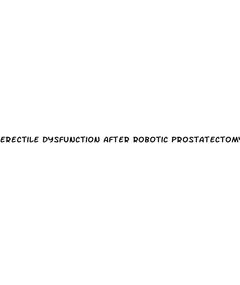 erectile dysfunction after robotic prostatectomy
