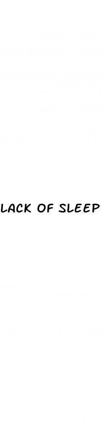 lack of sleep erectile dysfunction