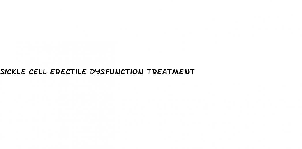 sickle cell erectile dysfunction treatment