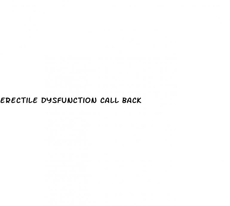 erectile dysfunction call back