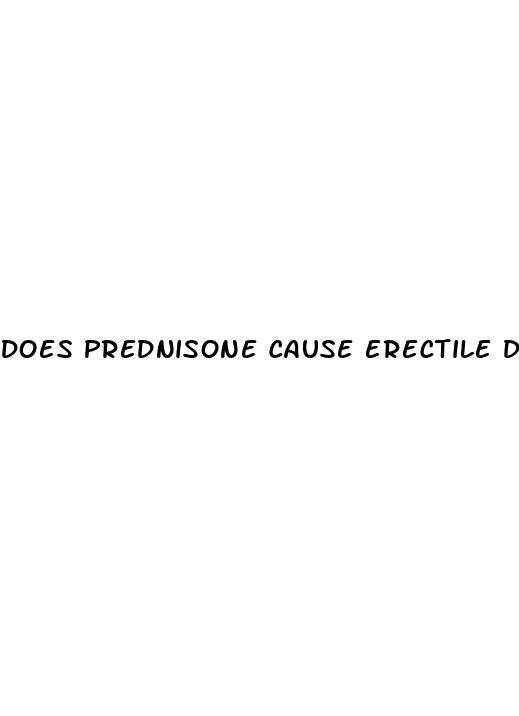 does prednisone cause erectile dysfunction