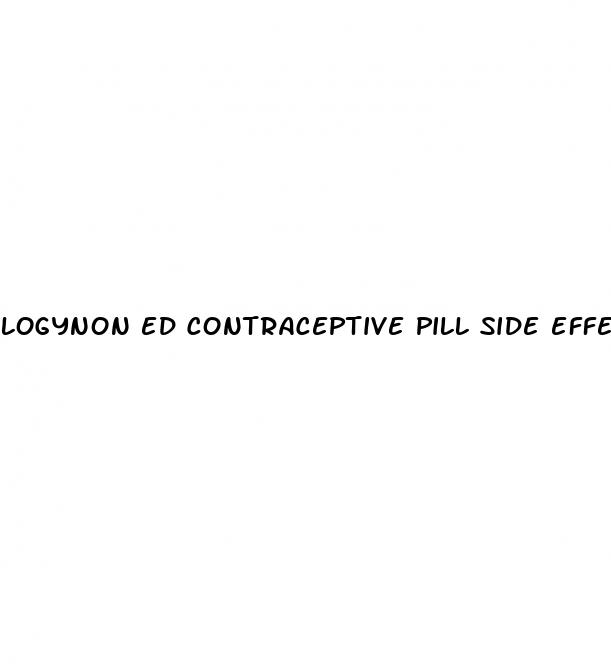 logynon ed contraceptive pill side effects