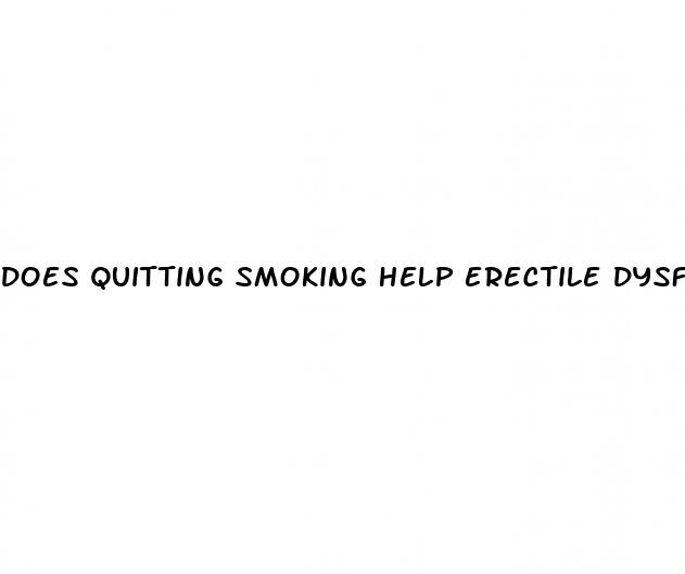 does quitting smoking help erectile dysfunction