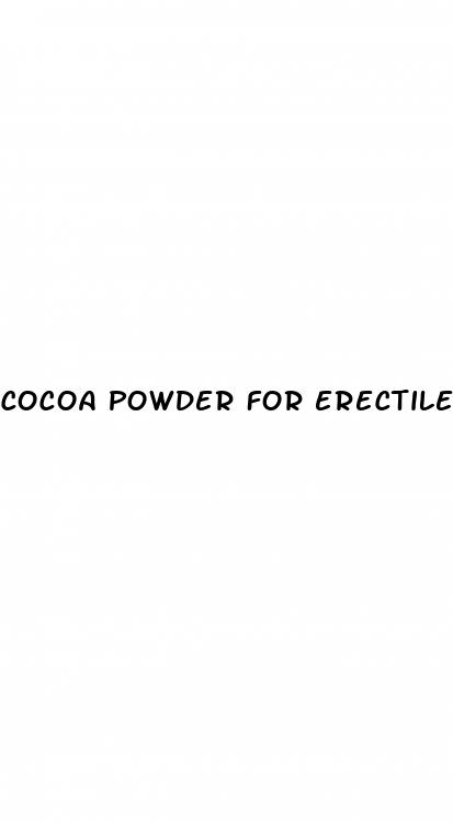 cocoa powder for erectile dysfunction