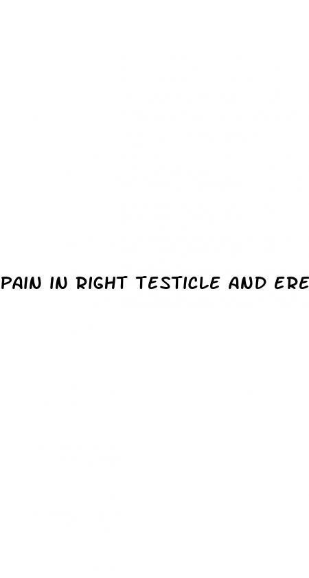 pain in right testicle and erectile dysfunction