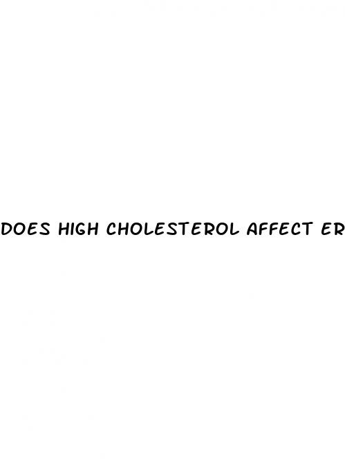 does high cholesterol affect erectile dysfunction