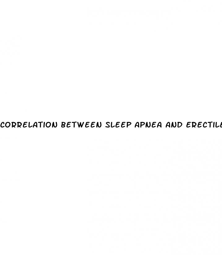correlation between sleep apnea and erectile dysfunction