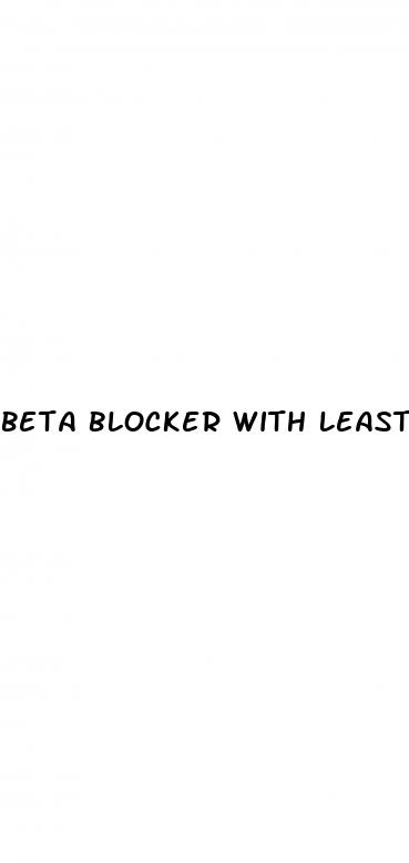 beta blocker with least erectile dysfunction