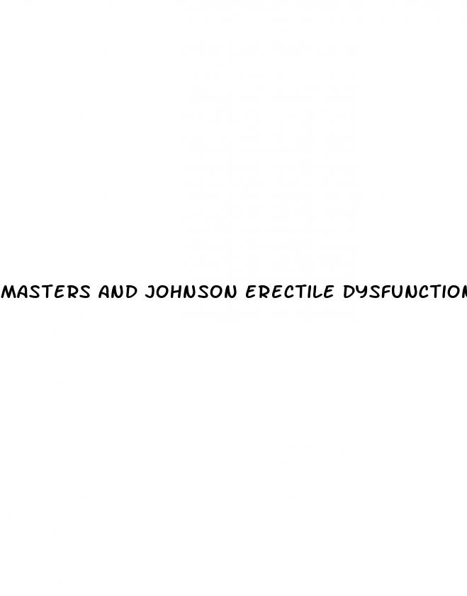 masters and johnson erectile dysfunction