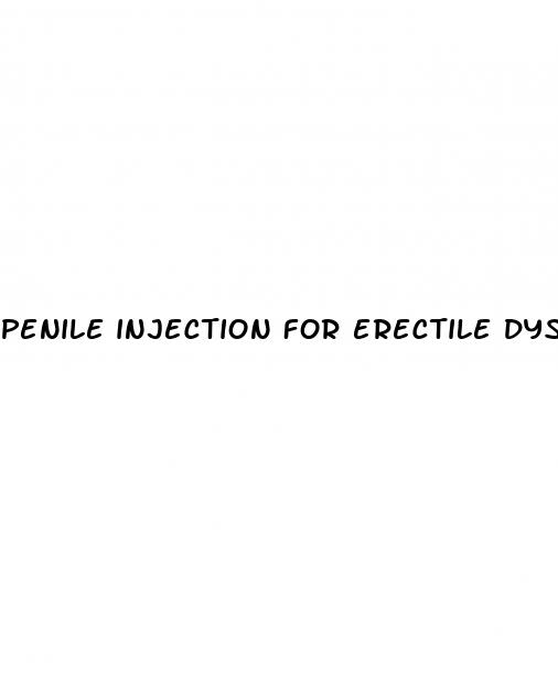 penile injection for erectile dysfunction treatment