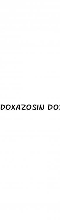 doxazosin dosage for erectile dysfunction