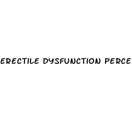 erectile dysfunction percentage