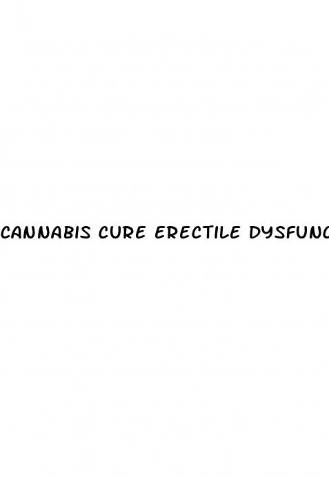 cannabis cure erectile dysfunction